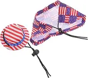 Independence Day Pet Outfit Lizard Hat Adorable Hamster Cloak Comfortable Set