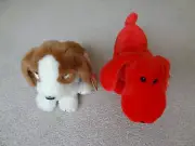 Ty Beanie Buddies - Rover 1998 13”, and Sherlock 1997 - NEW