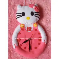 在飛比找蝦皮購物優惠-Hello kitty 粉色掛鐘