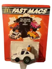 1985 MCDONALDS FAST MACS PULL BACK Mayor McCheese RUNABOUT CAR Happy Meal Toy