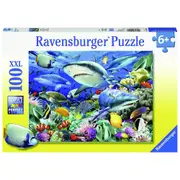 100pc Ravensburger Reef Of The Sharks Kids/Childrens Jigsaw Puzzle Set 6y+