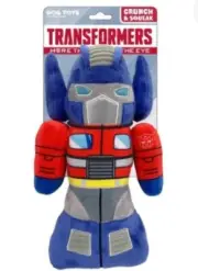 Hasbro Optimus Prime Crunch & Squeak Transformers Dog Toy - Red/Blue - BRAND NEW