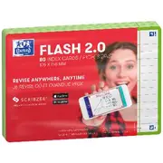Oxford Flash 2.0 Index Cards Ruled 105 x 148mm Green 80 Pack