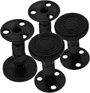 MERRYHAPY 4pcs Bedside Shake Tool Adjustable Headboard Stabilizer Wall Protector for Beds Cabinets Noise Stopper for Wobbly Furniture Black