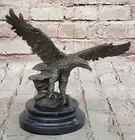 Art Deco Sculpture Flying Eagle Falcon Hawk Bronze Statue Figurine Figure Gift