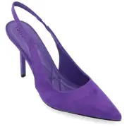 Journee Collection Womens Elenney Mid Heel Pointed Toe Pumps Purple 9