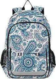 [Joisal] Beautiful Vintage Floral Leaf School Backpack for Teens for Girls Boys Large Capacity Backpack for Laptop