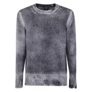 [Avant Toi] Avant Toi Ribbed Distressed Cashmere Sweater M GREY