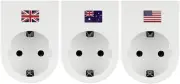Traveler Travel Adapter, 3 X Travel Plugs (USA, UK, AUS, CN), Adapter Socket,...