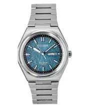 Citizen Zenshin Super Titanium Green Dial Day/Date Eco-Drive AW0130-85X 100M Men's Watch