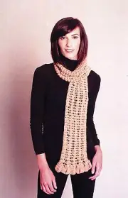 Crochet Puff Scarf - Karabella Yarns Crochet Pattern KC563