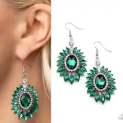 Paparazzi - Big Time Twinkle - Green/earrings