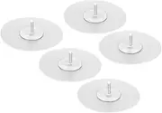 10Pcs Strong Adhesive Disc, Circle Heat Resistant Stickers, Waterproof Silicone Sticky Plate, Dashboard Pad Mounting Disk with Screws for Handle Clothes Hook Connection