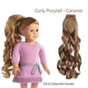 American Girl MY AG CURLY PONYTAIL CARAMEL for 18" Dolls Hair Braid Style NEW