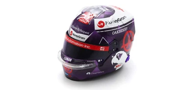 Haas F1 Kevin Magnussen 2024 Special Spark 1:5 Scale Mini Helmet Model Monaco GP