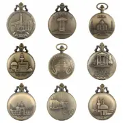 Steampunk Quartz Analog Pocket Watch Lot with Necklace Chain Gifts for Men Women