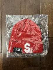 Supreme SS24 New Era $ Dollar Acrylic Logo Cuff Beanie Red One Size New IN HAND