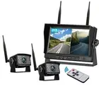 Digital Wireless 7" Quad Monitor DVR 2x 1080P AHD Reversing Camera 12-24V Truck
