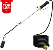 800,000 BTU Propane Torch Weed Burner Gas Blow Torch 10FT Hose Flame Control