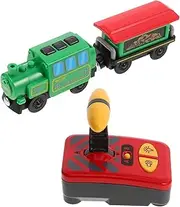 GLSTOY Remote Control Electric Train Lifelike Battery Operated Locomotive Model with Detailed Craftsmanship for Birthday and Table Play