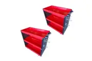 SOGA 3 Tier Tool Storage Cart Portable Service Utility Heavy Duty Mobile Trolley with Hooks Red