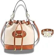 [Uniquely Quaint] Small crossbody bucket bag, Horse girl purse, with matching bracelets. Snaffle horsebit. Vintage sling bag, boho, western