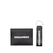 [Dsquared2] Dsquared2 Logo-print Card Holder Set ONE SIZE BLACK/WHITE