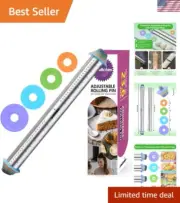 Versatile 23.6 Inch Non-Stick Adjustable Rolling Pin for Perfect Dough Thickness
