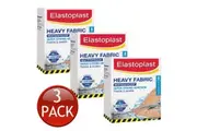3 x ELASTOPLAST HEAVY FABRIC WATERPROOF DRESSING FLEXIBLE ADHESIVE WOUND 8 PACK