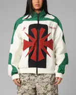 [LOITER] Loiter Club Classic Track Jacket White/green - Size L L White/Green