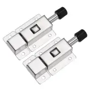 Barrel Bolt, Stainless Steel 304 Security Push Button Spring Loaded Latch, 2 Pcs
