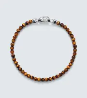 [David Yurman] David Yurman Spiritual Beads sterling silver bracelet with tiger's eye One Size brown