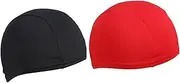 [ROMISBABA] 2 Pack Quick Dry Cycling Cap Elastic Wicking Sports Helmet Liner for Athletes Polyester Uv Protection, As Shown, Medium