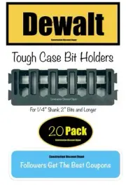 Bulk 20 Pack DEWALT Tough Case Insert Bit Holder Racks Bit storage holder 2"