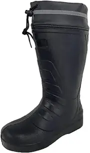 [内外ゴム] [Rubber Inside/Outside] Safety Shoes, Work Shoes, Safety Boots, Rain Boots, Comes with Toe Core, Easy to Use, Middle Length, Soft PVC Material, Hard to Hurt Feet TT-4955, Black, 29.0 cm