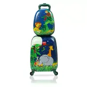 TOBBI 2Pcs Kids Carry On Luggage Set for Boys Suitcase Backpack w/Spinner Wheels