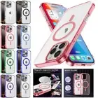 For iPhone 16e 16 15 14 13 12 11 Pro Max TPU Magsafe Magnetic Clear Case Cover