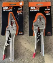 LockJaw Curved & Needle Nose Vise Grip Automatic Self Adjusting Locking Pliers