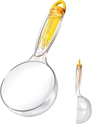 Cat Spoon for Licky Treats, Comfortable Handle Dog Food Scoop with Sealing Clip, 200ml Reusable Clear Multi-functional Pet Can Shovel Easy to Clean for Feeding & Watering
