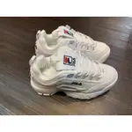 【IMPRESSION】FILA DISRUPTOR 2 厚底 鋸齒 全白 老爹鞋 女鞋 FS1HTA1071X WWT