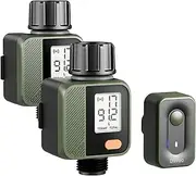 Diivoo WiFi Water Flow Meter, Smart Flow Meter for Garden Hose with Usage Warning, ±5 High Accuracy and IP55 Waterproof, Measure Gallon/Liter Consumption for RV Water Tank Filling, Lawn Sprinkler 2PK