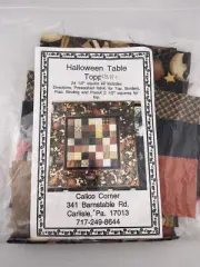 Halloween Table Topper Pre Cut Fabric Kit Calico Corner No Pattern/Instructions