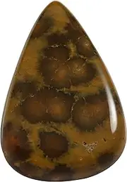 [Goyal Exports] Ocean Jasper Pear Cabochon Natural Loose Gemstone 30cts OL37, Loose Gemstone, Ocean Jasper