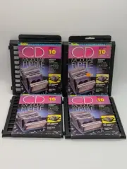 4 Sets Snap Together VTG SoHo CD Hard Plastic Storage Modular Flip File (As Is)