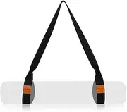 YOGATI Premium Black Yoga Carry Strap - Adjustable, Durable Cotton Material, Lightweight - Ideal for Yoga Mat Storage and Stretching Exercises, black, Schwarz