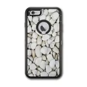Skin Decal for Otterbox Defender iPhone 6 PLUS Case / White Rocks