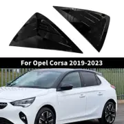 Gloss Black Rear Side Window Louver Scoop Cover Trim For Opel Corsa 2019-2023