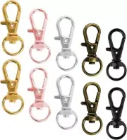 50 pcs Swivel Clasps Lanyard Snap Hook, Metal Swivel Lanyard Snap Hook Lobster