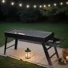 Outdoor Stainless Steel Mesh BBQ Grill Foldable Portable Camping Grill Black