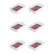 6x Homeleisure Plastic Removable Dish Soap Drainer Bathroom Tidy Holder White